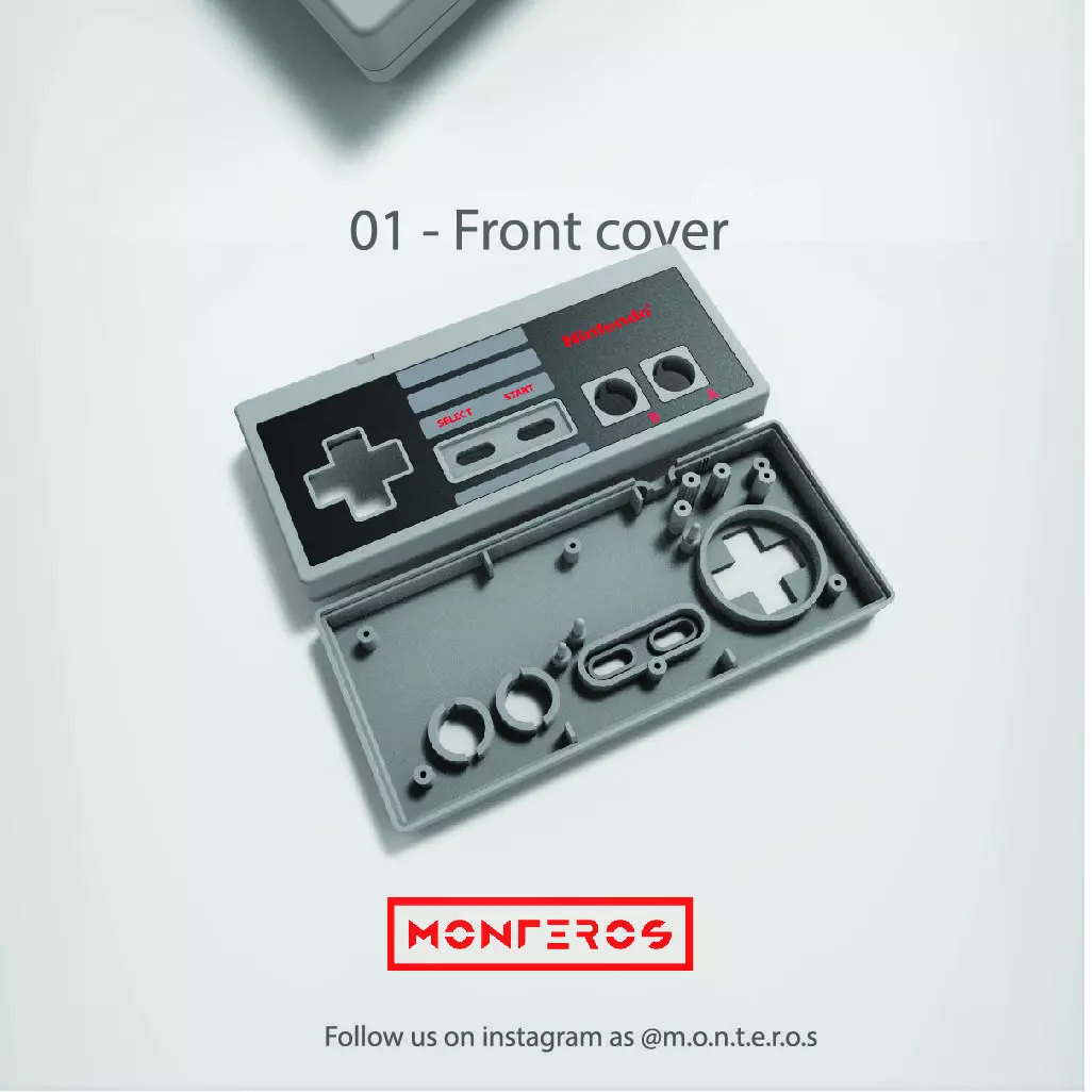 NES Classic Controller - 01 Front Cover 3D print model_0