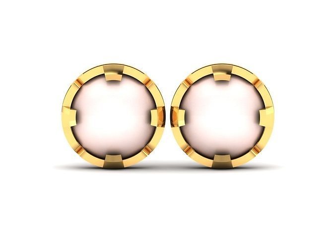 Women Opal Stone Earrings 3D print model