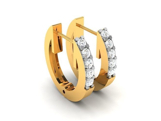 Women Diamond Earrings 3D print model
