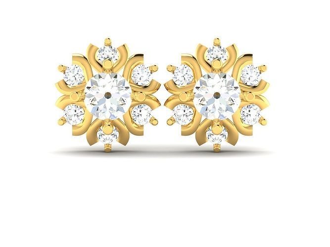 Women Diamond Earrings 3D print model