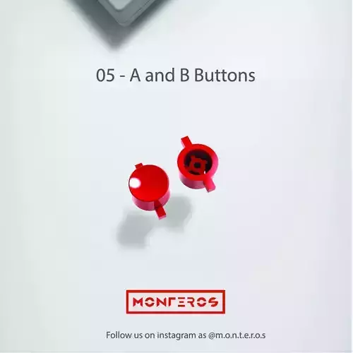 NES Classic Controller - 05 A and B Buttons 3D print model