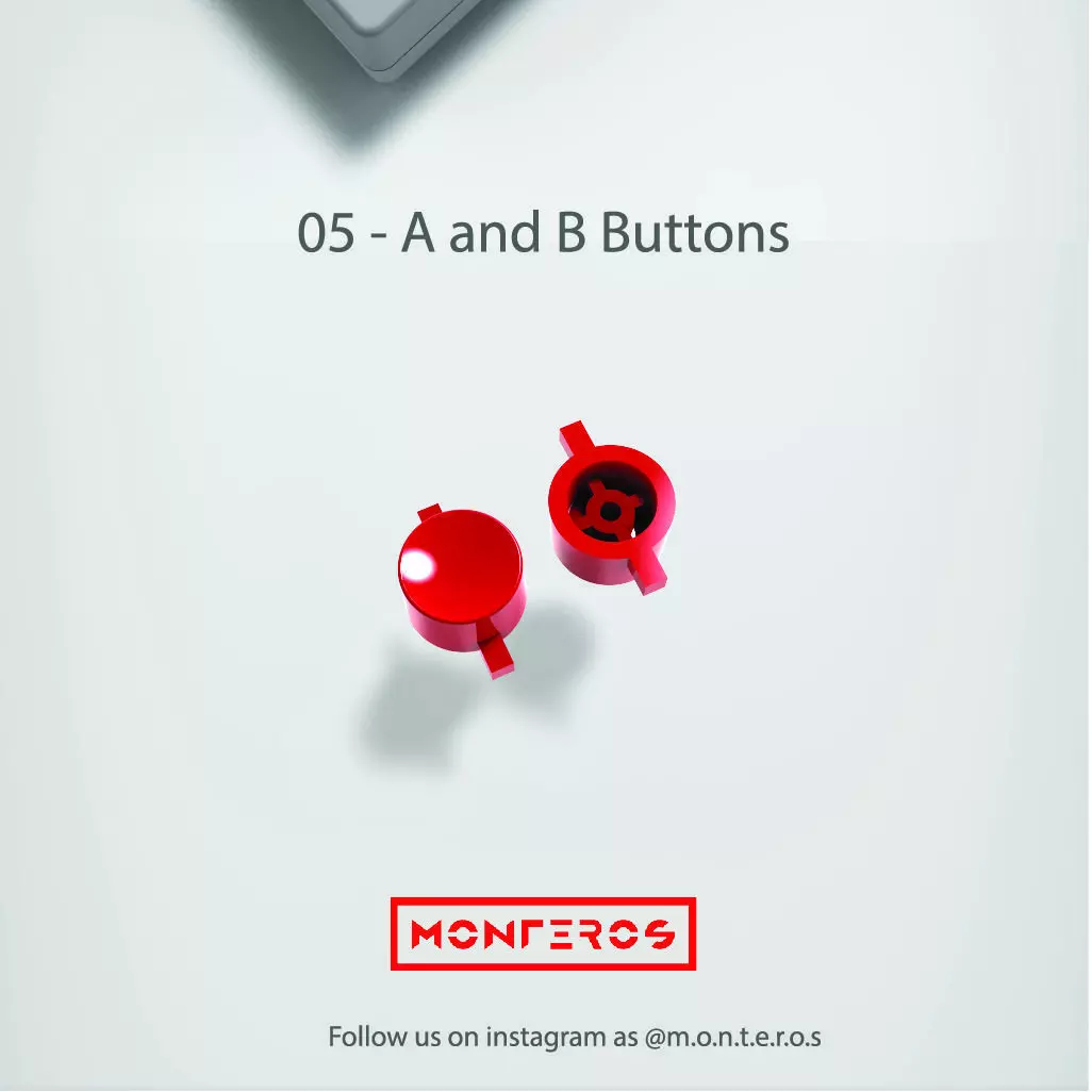 NES Classic Controller - 05 A and B Buttons 3D print model_0