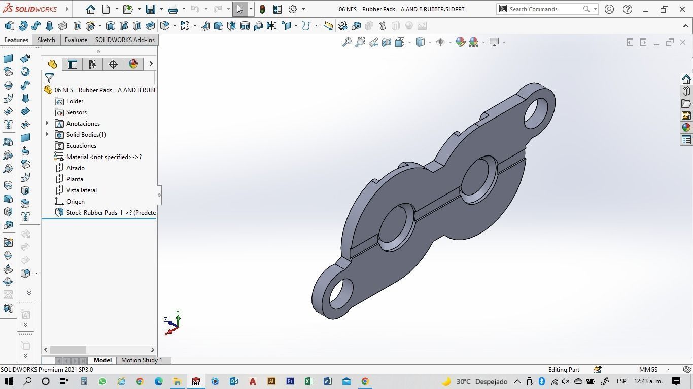 NES Classic Controller - 06 Rubber Pads 3D print model_8