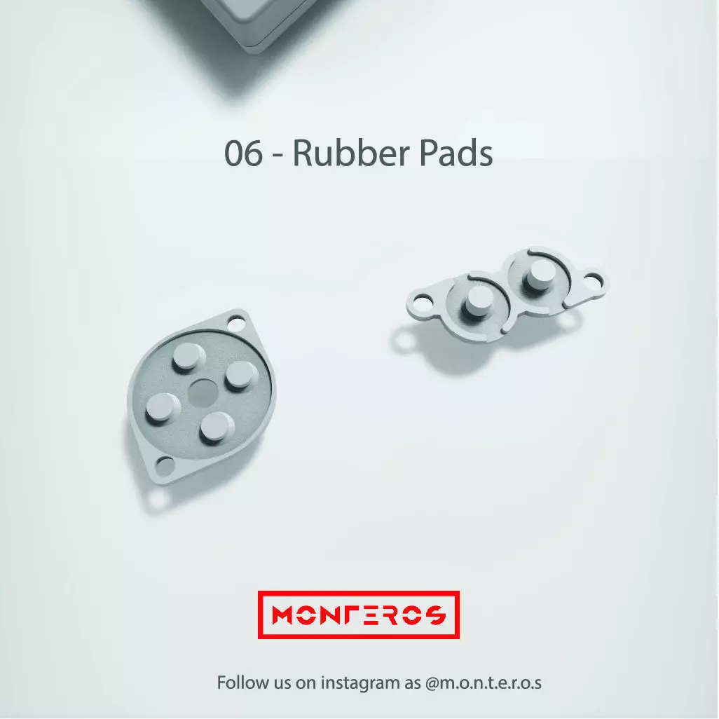 NES Classic Controller - 06 Rubber Pads 3D print model_0