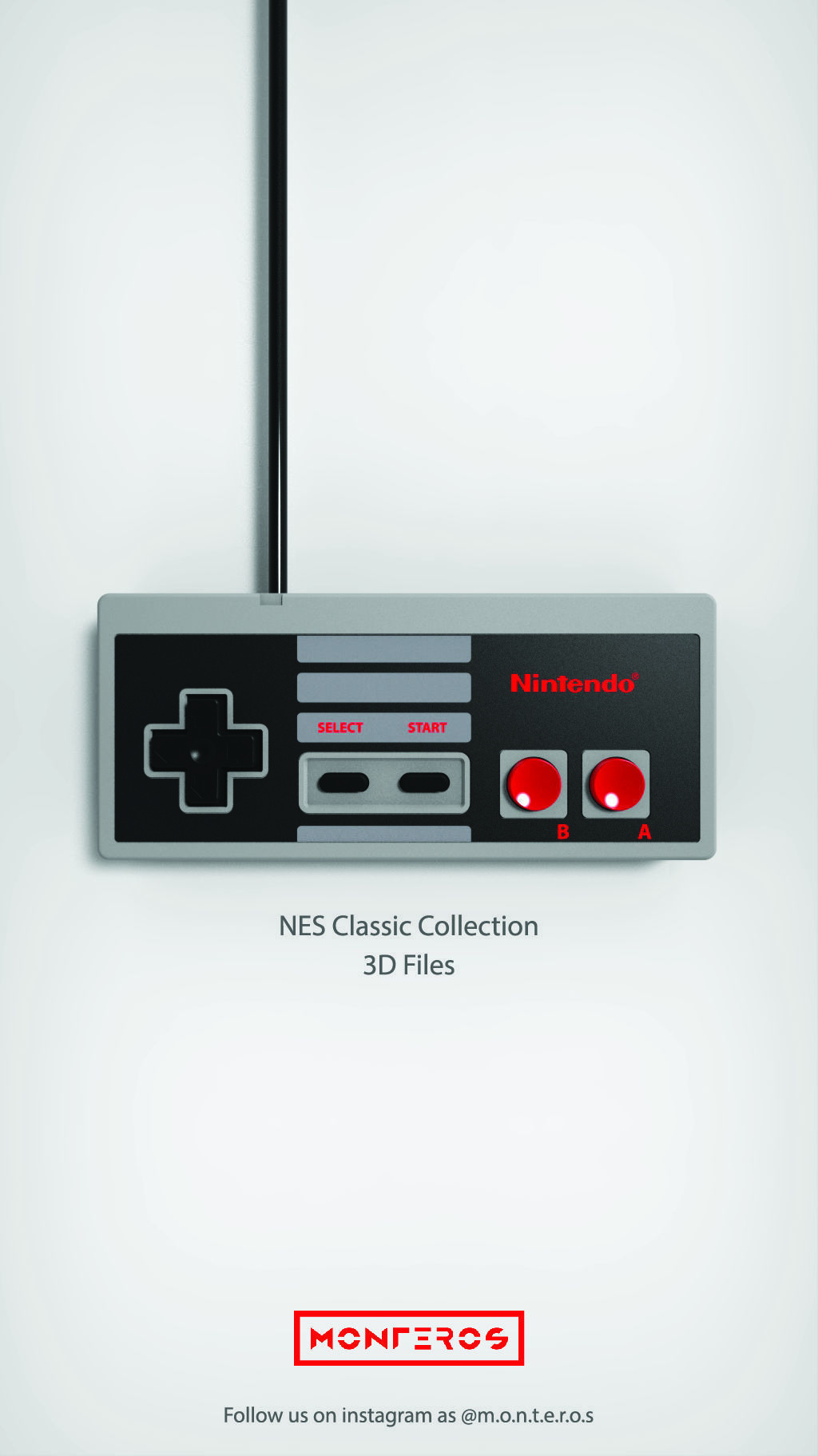 NES Classic Controller - 06 Rubber Pads 3D print model_3