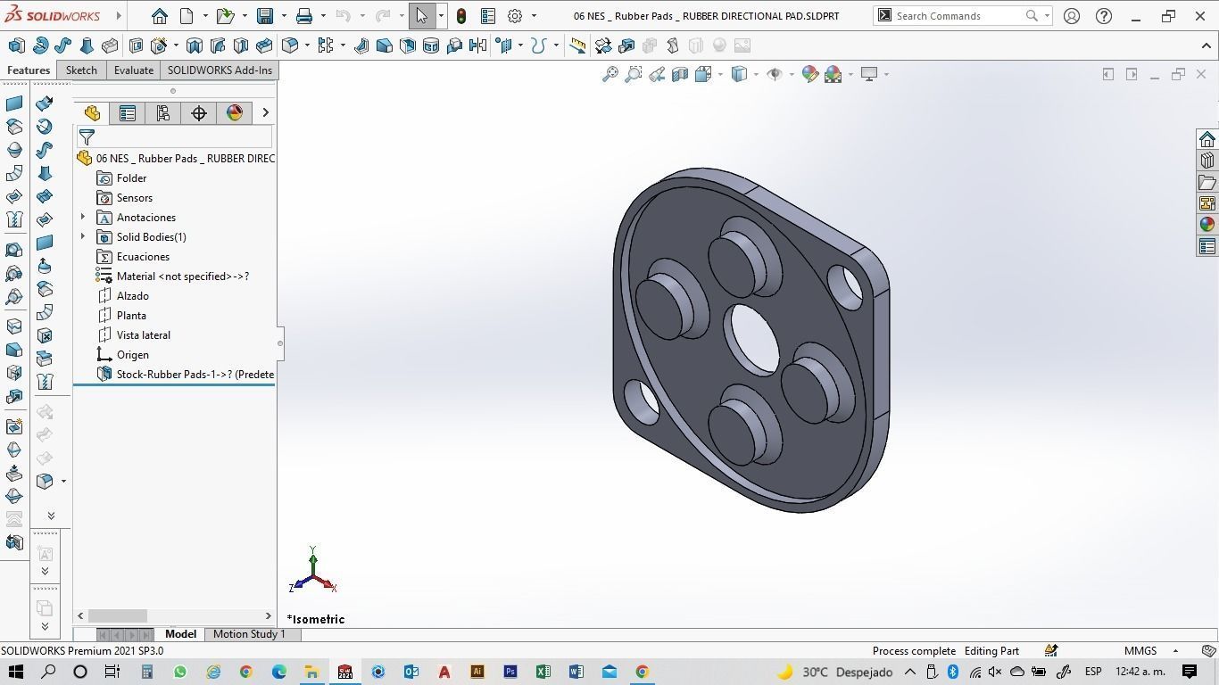 NES Classic Controller - 06 Rubber Pads 3D print model_5