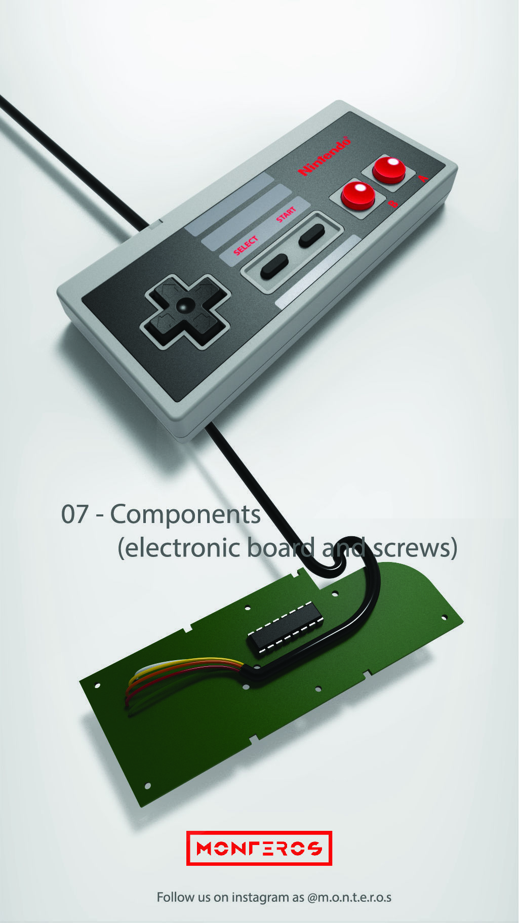 NES Classic Controller - 07 Components Free 3D print model_1