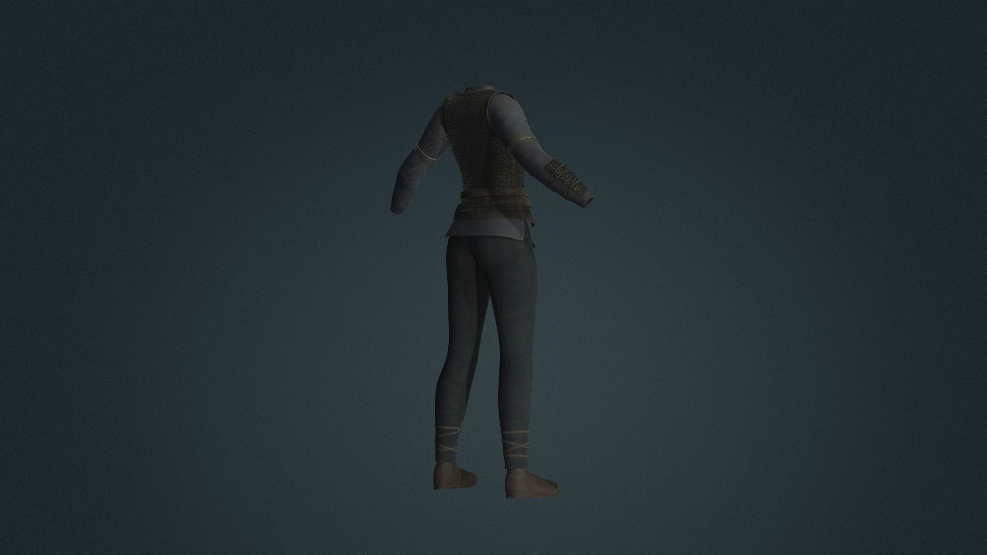 Fantasy Viking Maiden Clothing A Low-poly 3D model_3