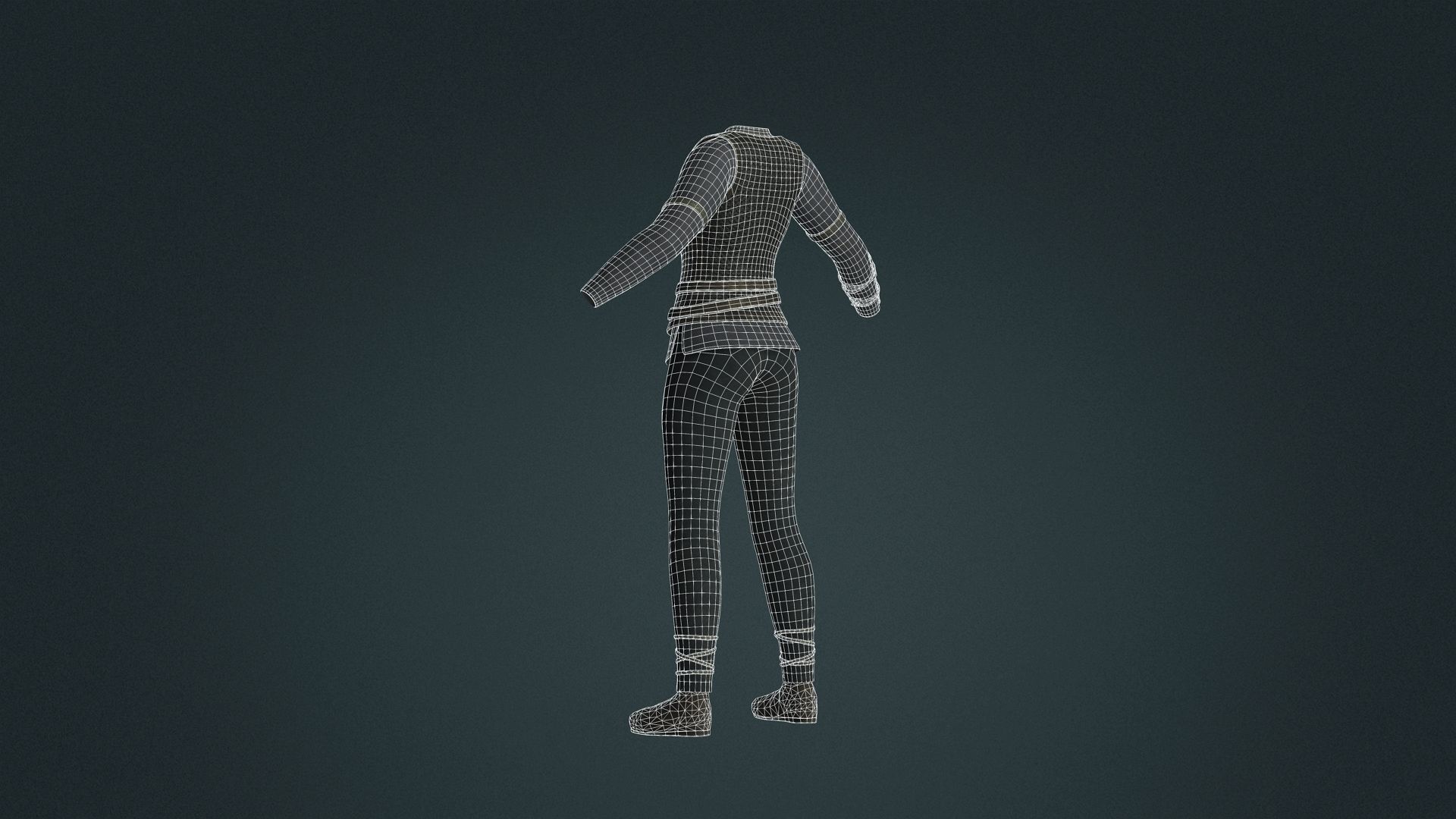 Fantasy Viking Maiden Clothing A Low-poly 3D model_13