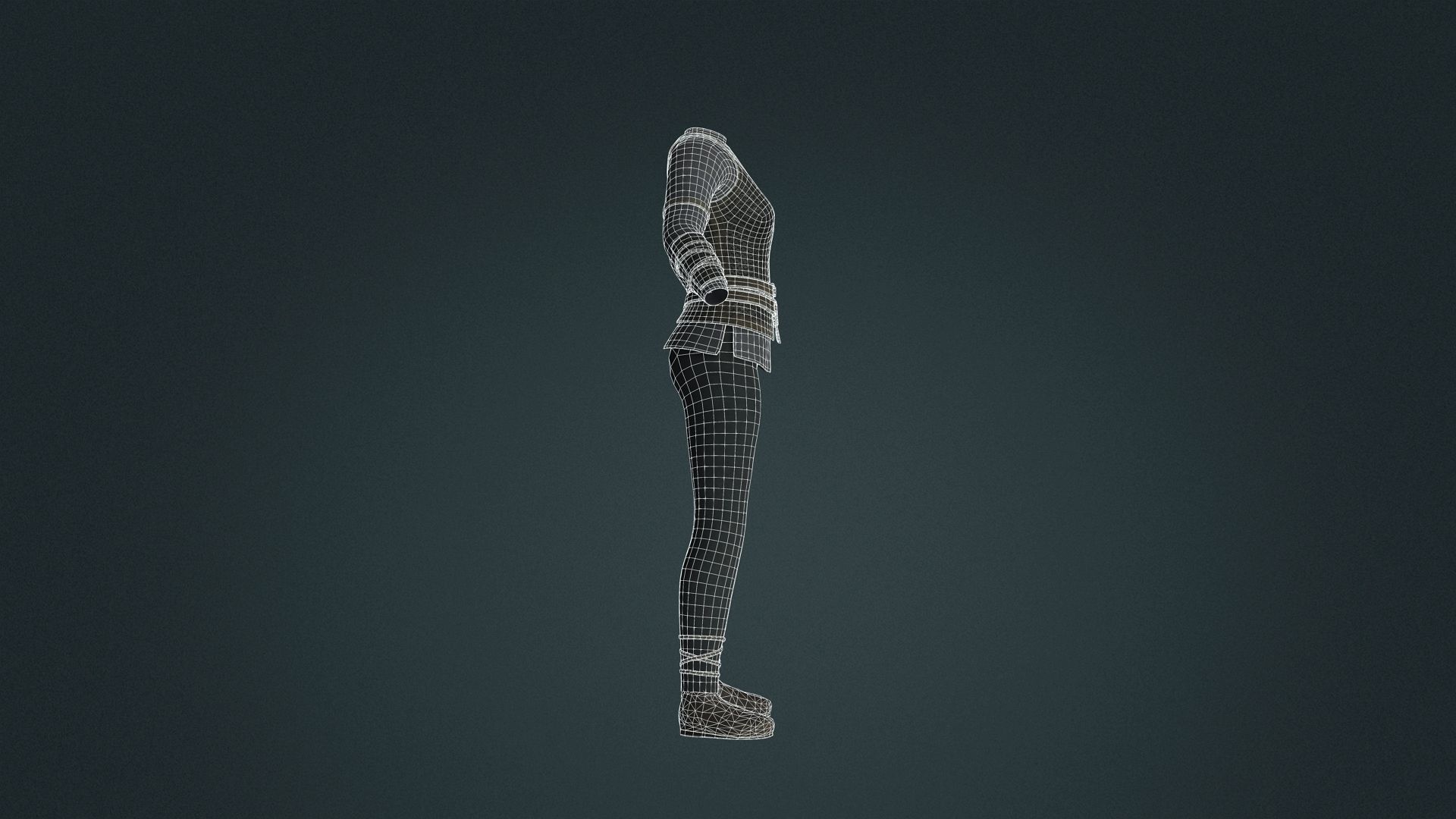 Fantasy Viking Maiden Clothing A Low-poly 3D model_10