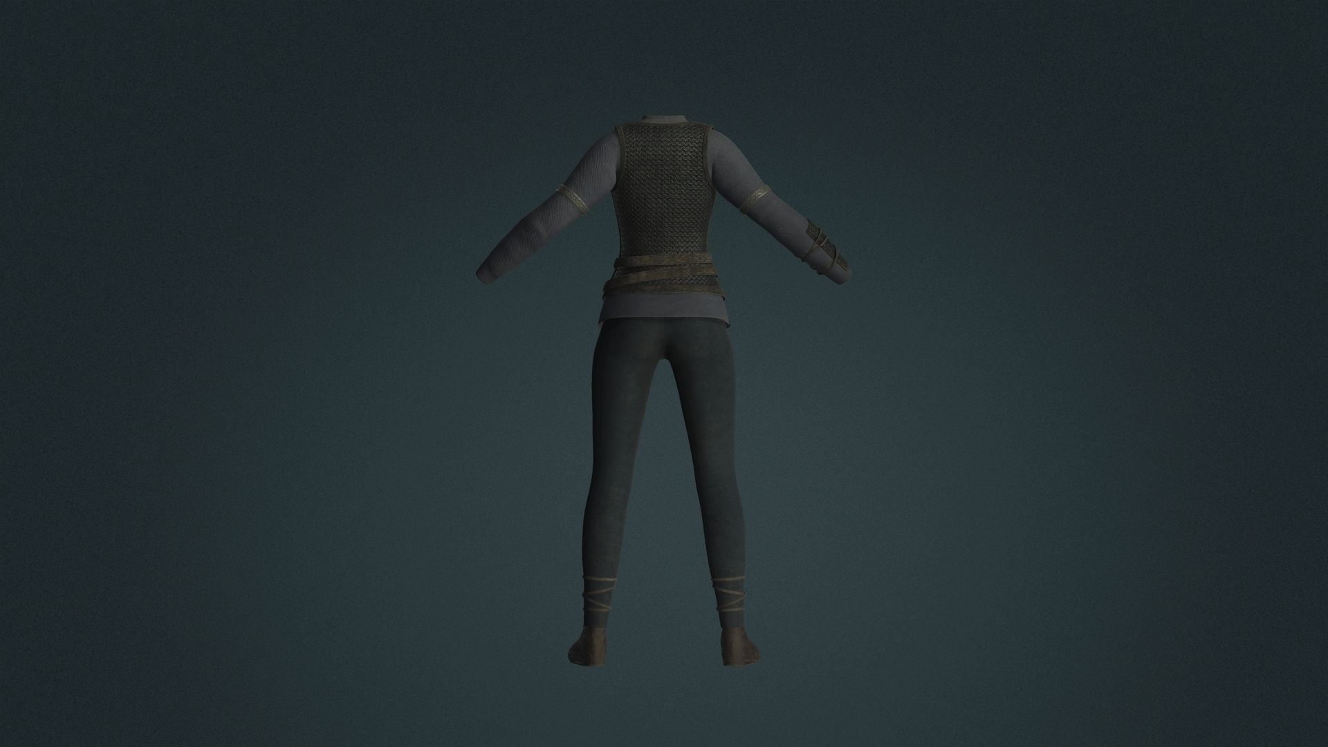 Fantasy Viking Maiden Clothing A Low-poly 3D model_4