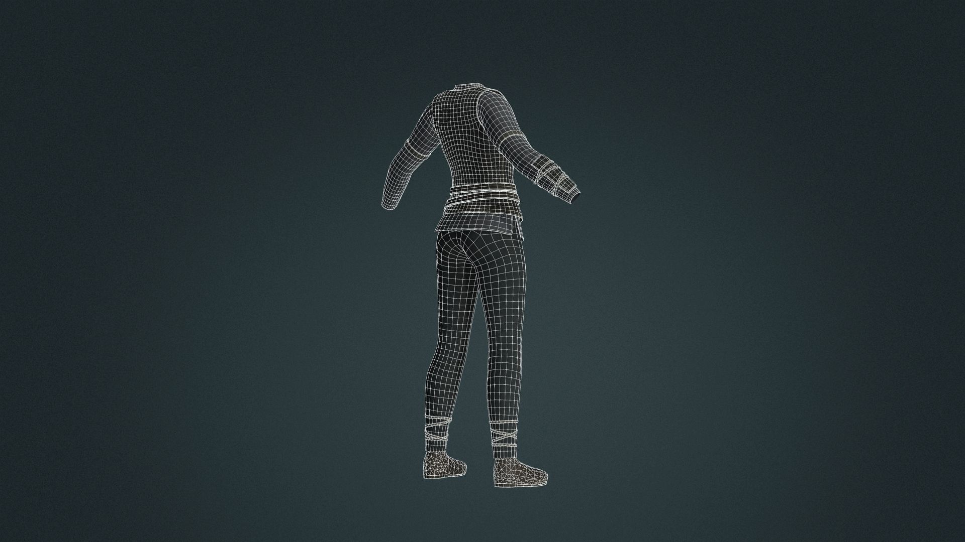 Fantasy Viking Maiden Clothing A Low-poly 3D model_11