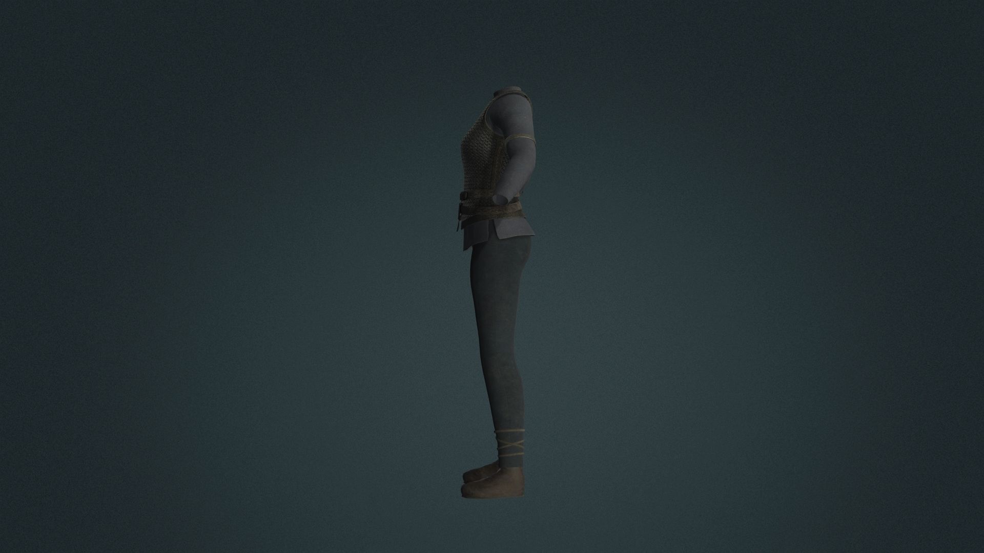 Fantasy Viking Maiden Clothing A Low-poly 3D model_6