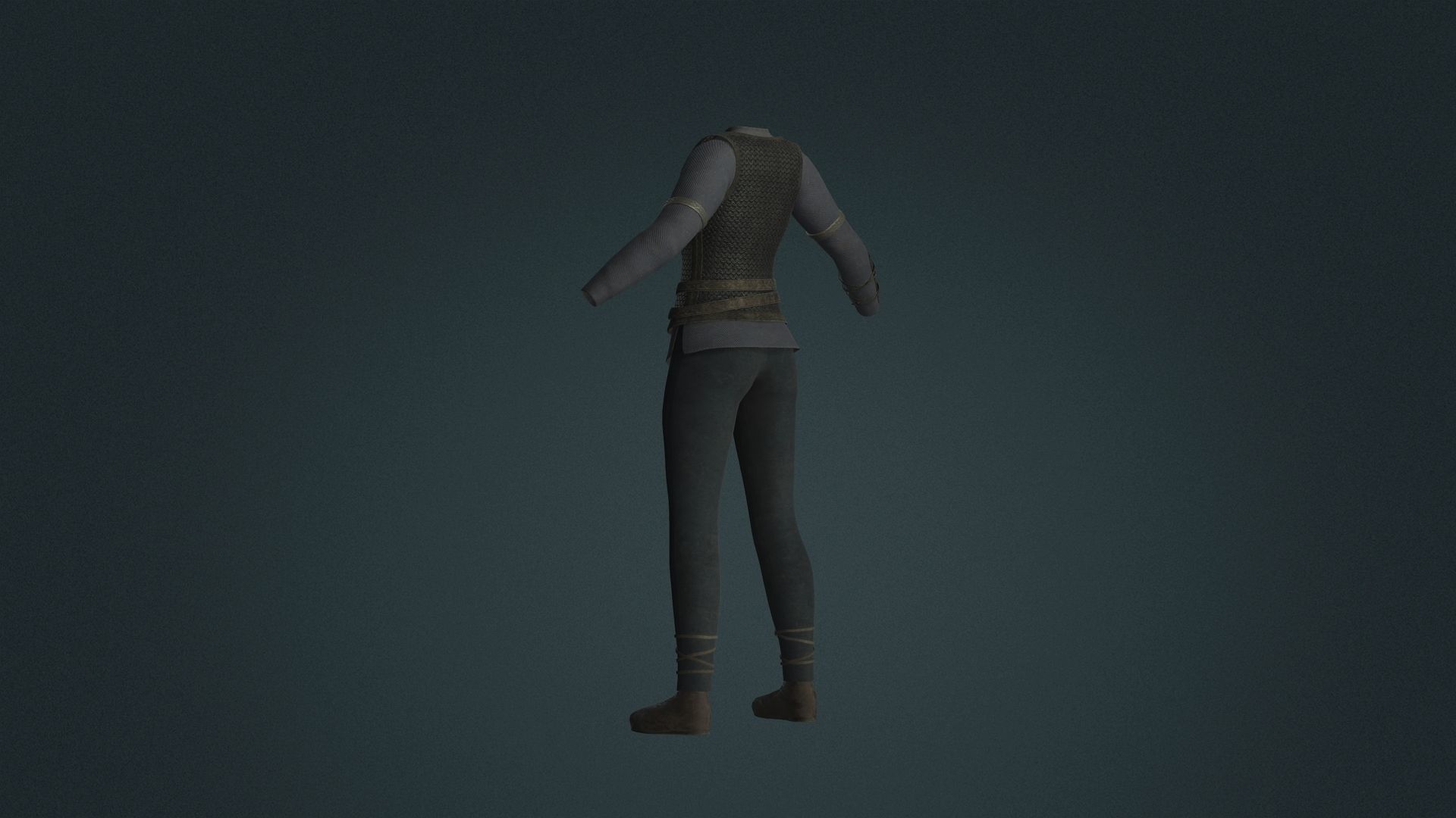 Fantasy Viking Maiden Clothing A Low-poly 3D model_5