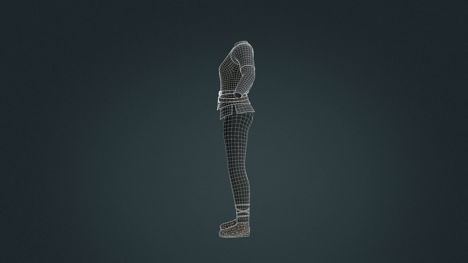 Fantasy Viking Maiden Clothing A Low-poly 3D model_14
