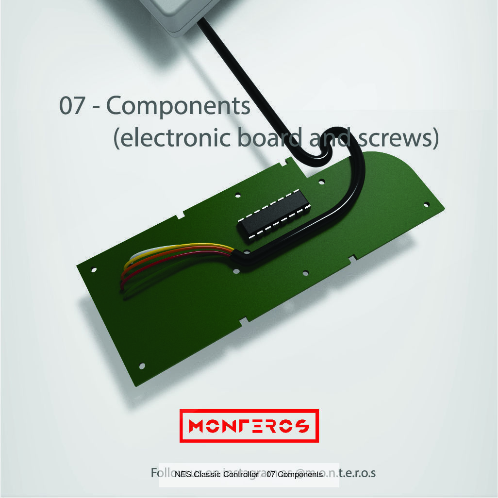 NES Classic Controller - All Parts 3D Model Collection_8