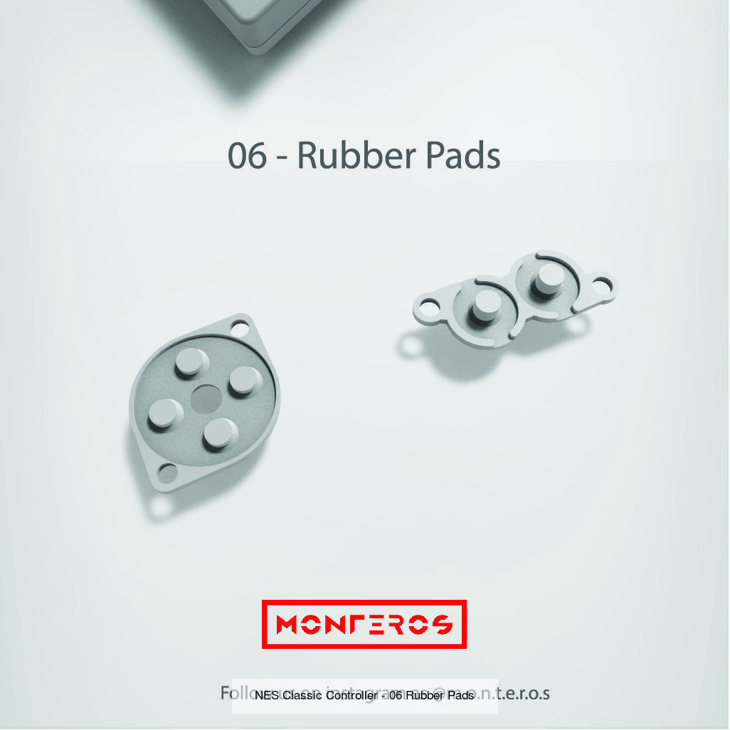 NES Classic Controller - All Parts 3D Model Collection_7