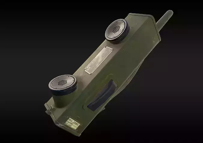 SCR536 World War 2 walkie talkie Low-poly 3D model