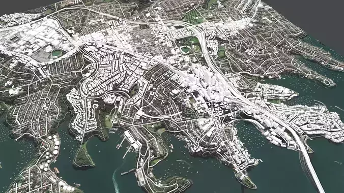 Cityscape North Sydney Australia 3D model