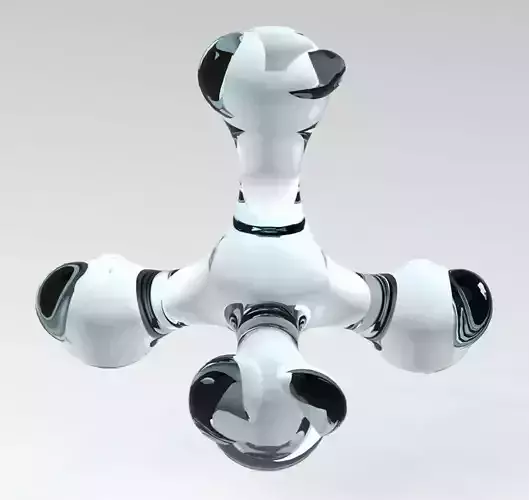 High performance manual massager Tetracom Molecule 3D print model