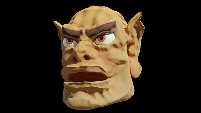 Orc head Free 3D model