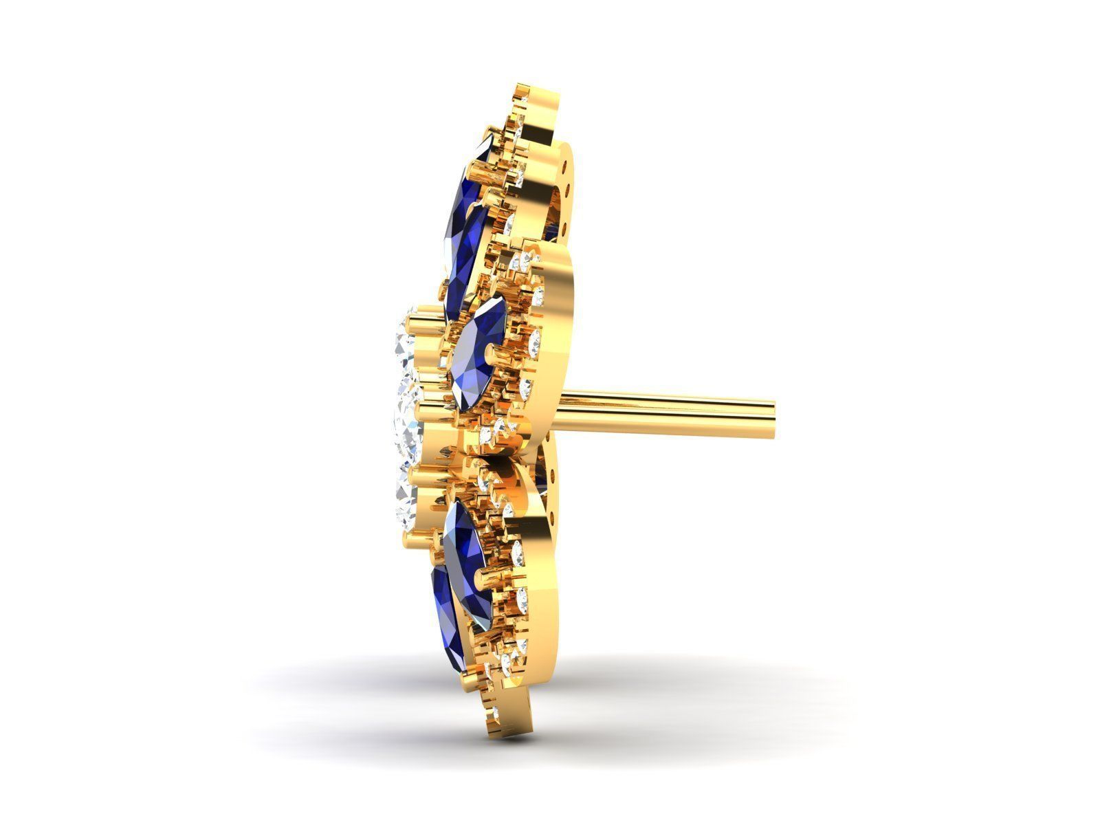 Stud Earring 3D print model_10