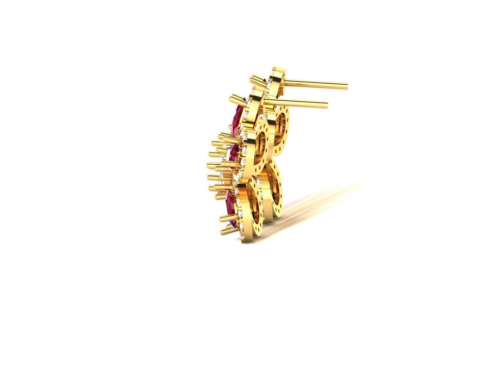 Stud Earring 3D print model_6