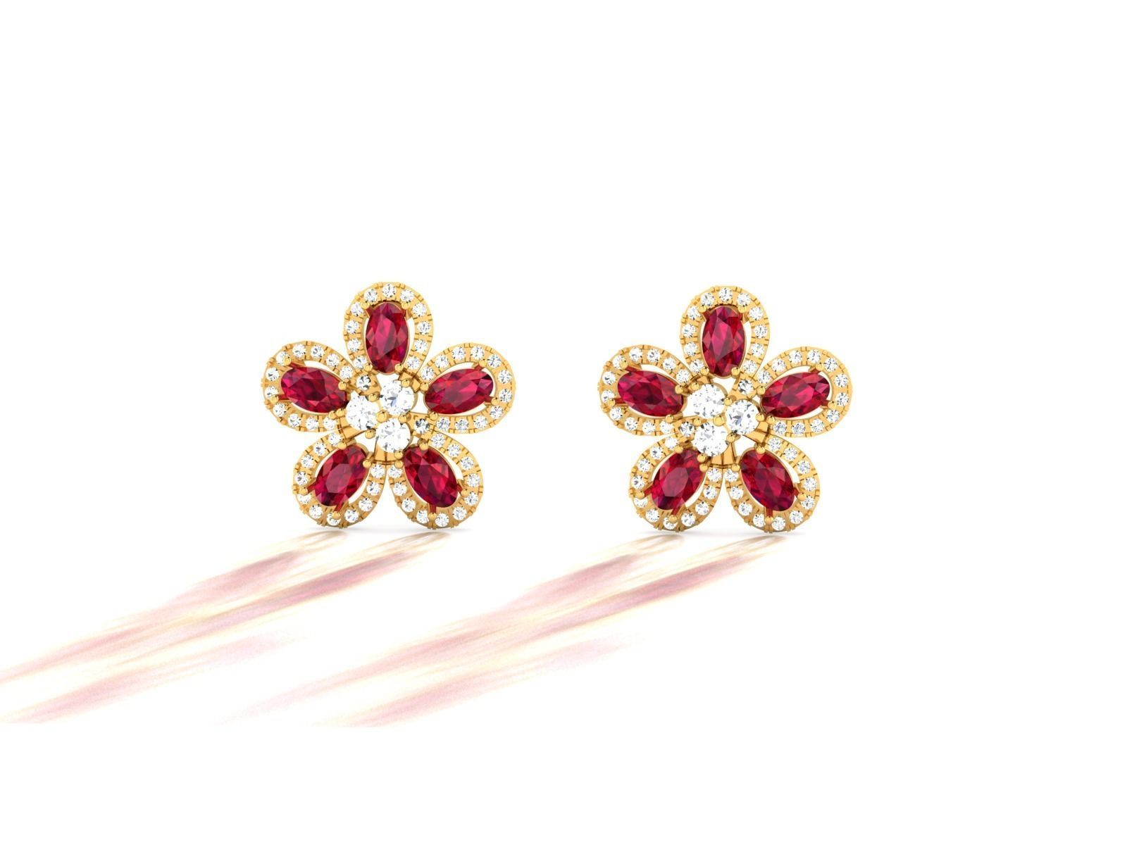 Stud Earring 3D print model_2