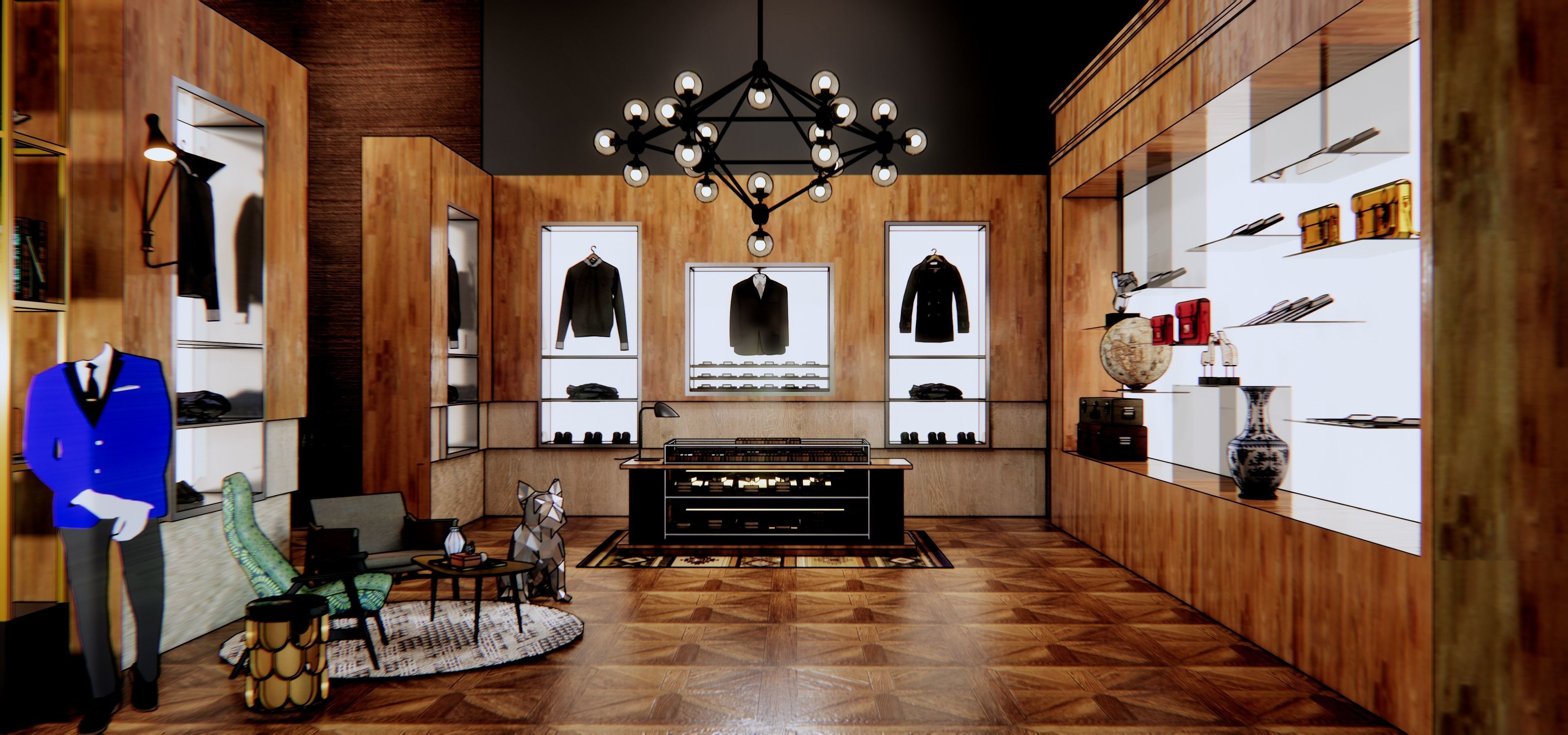 clothing shop 3D model_2