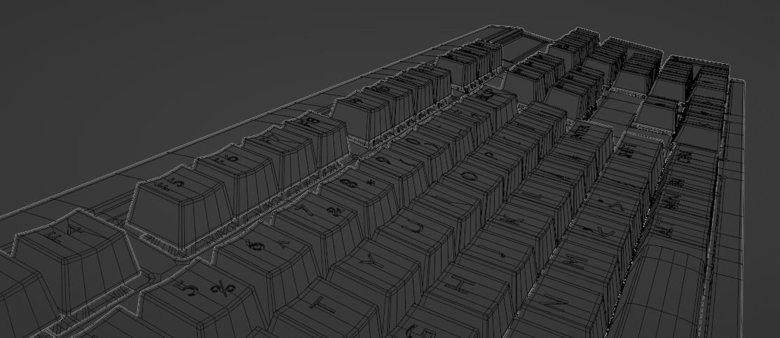 Unbranded Mechanical Keyboard 3D model_6