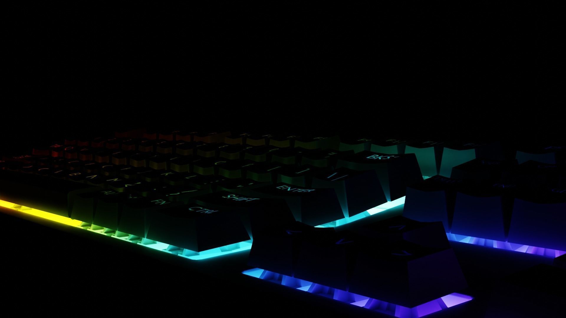 Unbranded Mechanical Keyboard 3D model_3