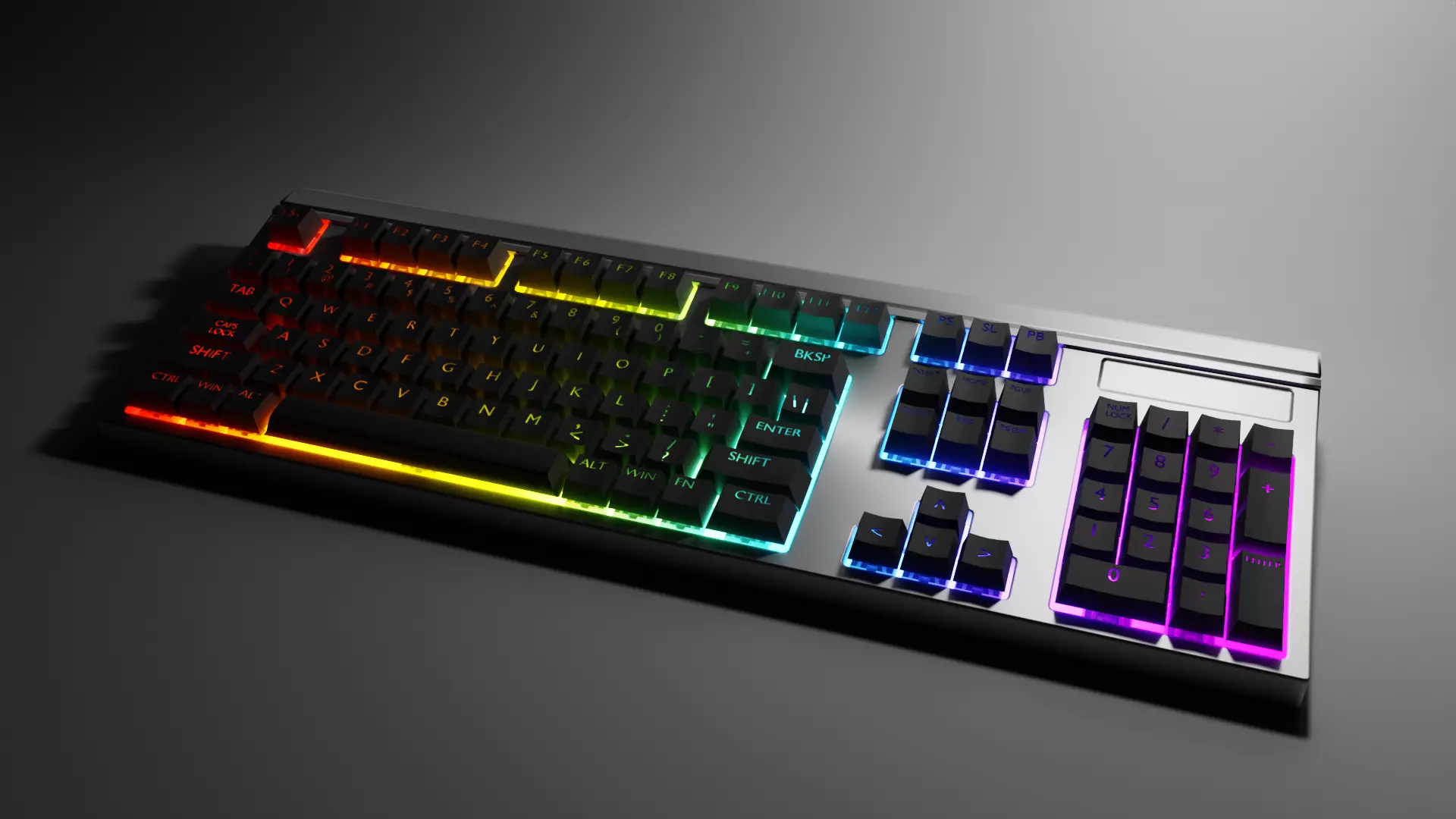 Unbranded Mechanical Keyboard 3D model_0