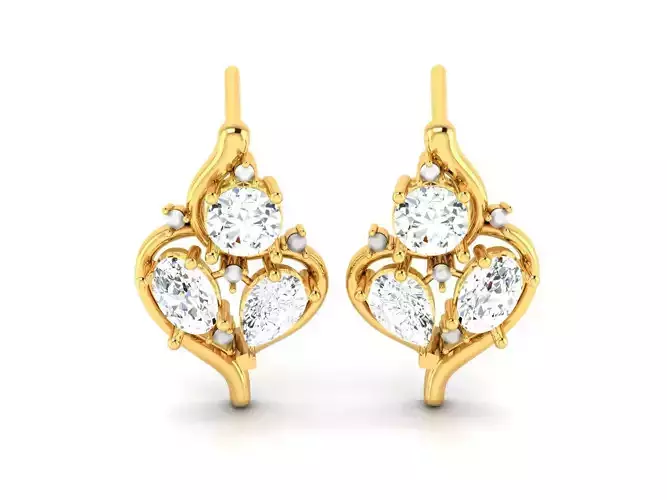 Earring emerald and ruby earrings gold