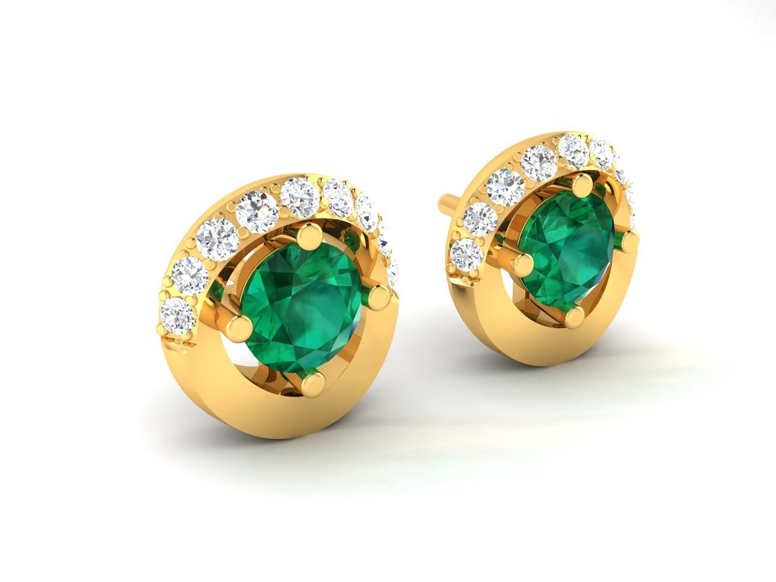 Earring 3Ddm stl obj fbx Render Details 3D print model_1