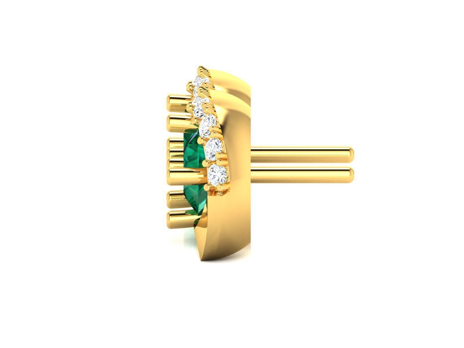 Earring 3Ddm stl obj fbx Render Details 3D print model_11