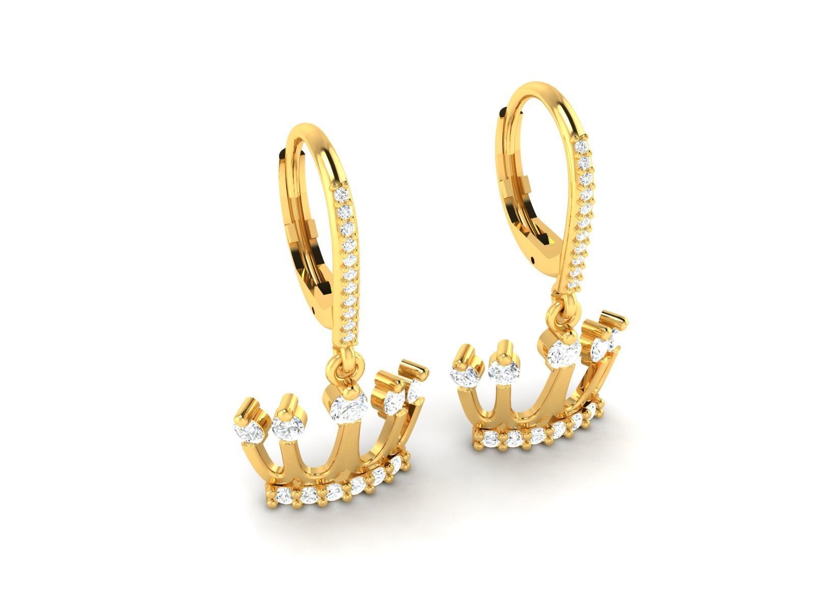 Earring 3Ddm stl obj fbx Render Details 3D print model_8