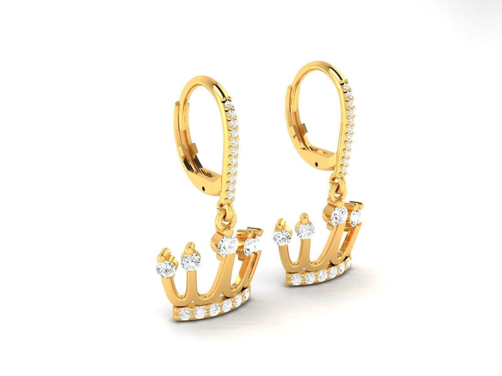 Earring 3Ddm stl obj fbx Render Details 3D print model_1