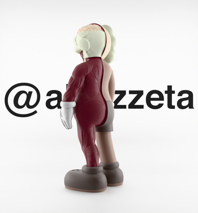 Kaws Flayed Open Companion Textured Low-poly 3D model_14