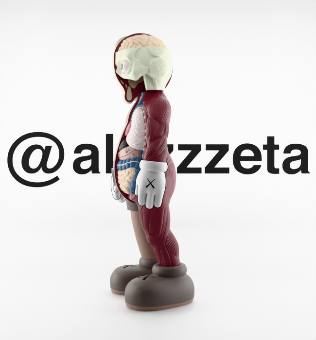 Kaws Flayed Open Companion Textured Low-poly 3D model_8