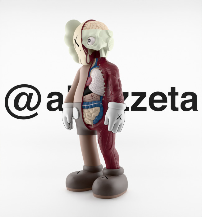 Kaws Flayed Open Companion Textured Low-poly 3D model_5