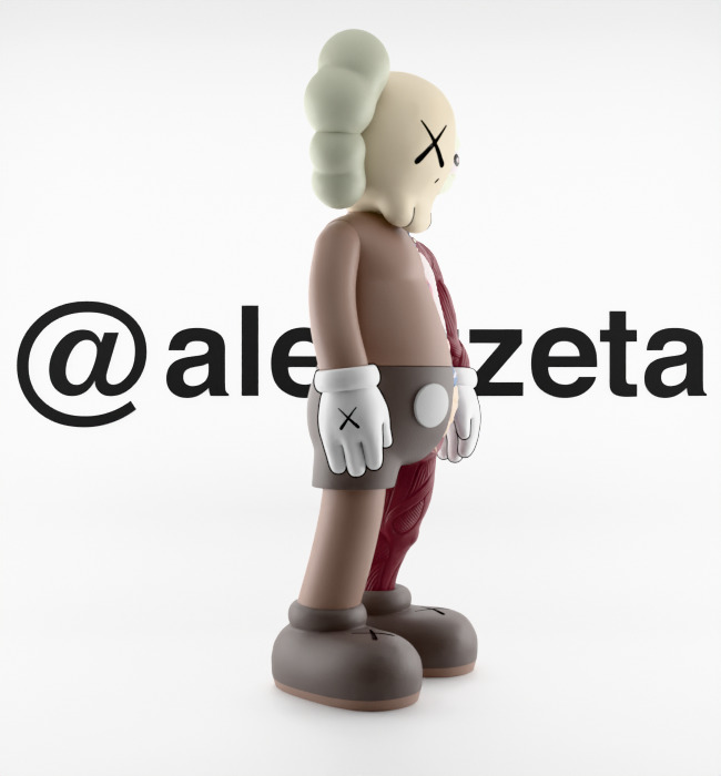 Kaws Flayed Open Companion Textured Low-poly 3D model_31