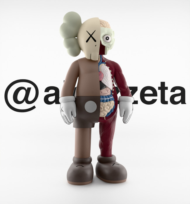 Kaws Flayed Open Companion Textured Low-poly 3D model_36