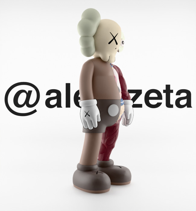 Kaws Flayed Open Companion Textured Low-poly 3D model_32