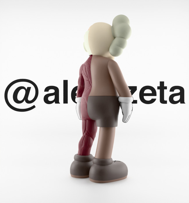 Kaws Flayed Open Companion Textured Low-poly 3D model_23