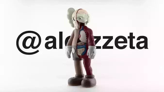 Kaws Flayed Open Companion Textured Low-poly 3D model