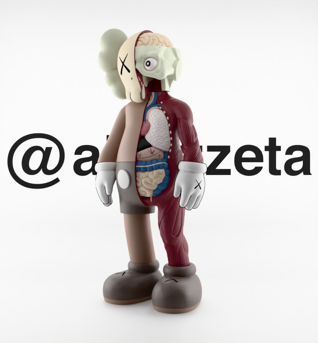 Kaws Flayed Open Companion Textured Low-poly 3D model_4