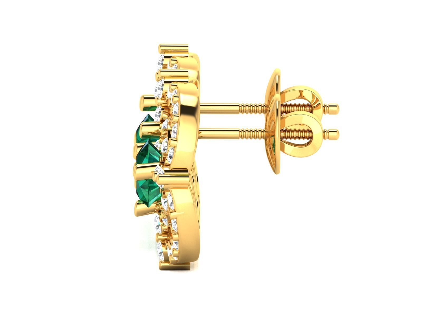 Earring 3Ddm stl obj fbx Render Details 3D print model_4