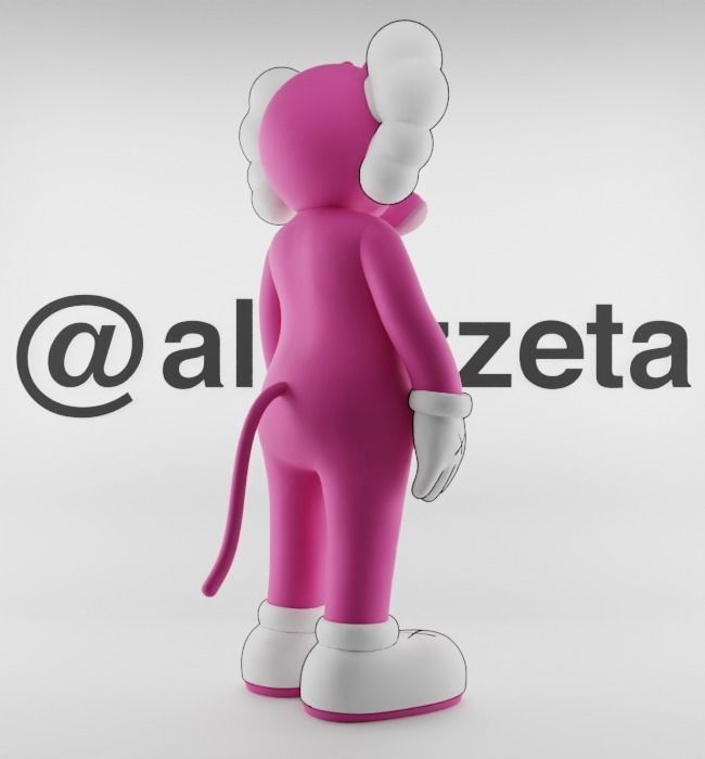 Kaws Pink Panther for Print 3D print model_25