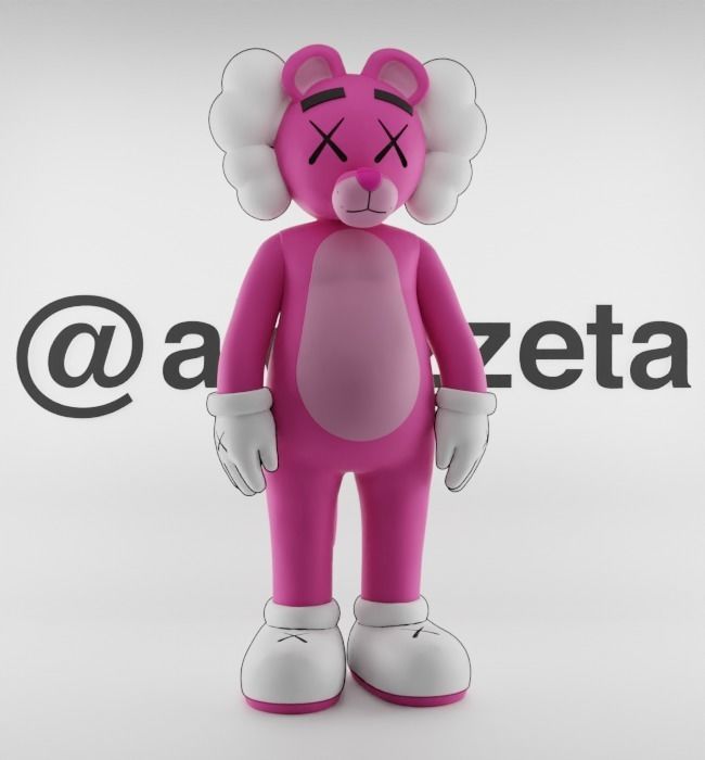 Kaws Pink Panther for Print 3D print model_37