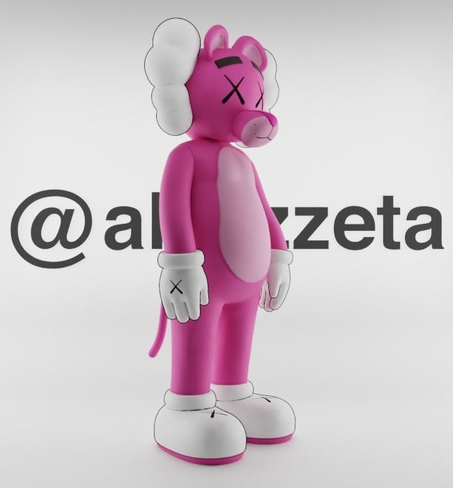 Kaws Pink Panther for Print 3D print model_33